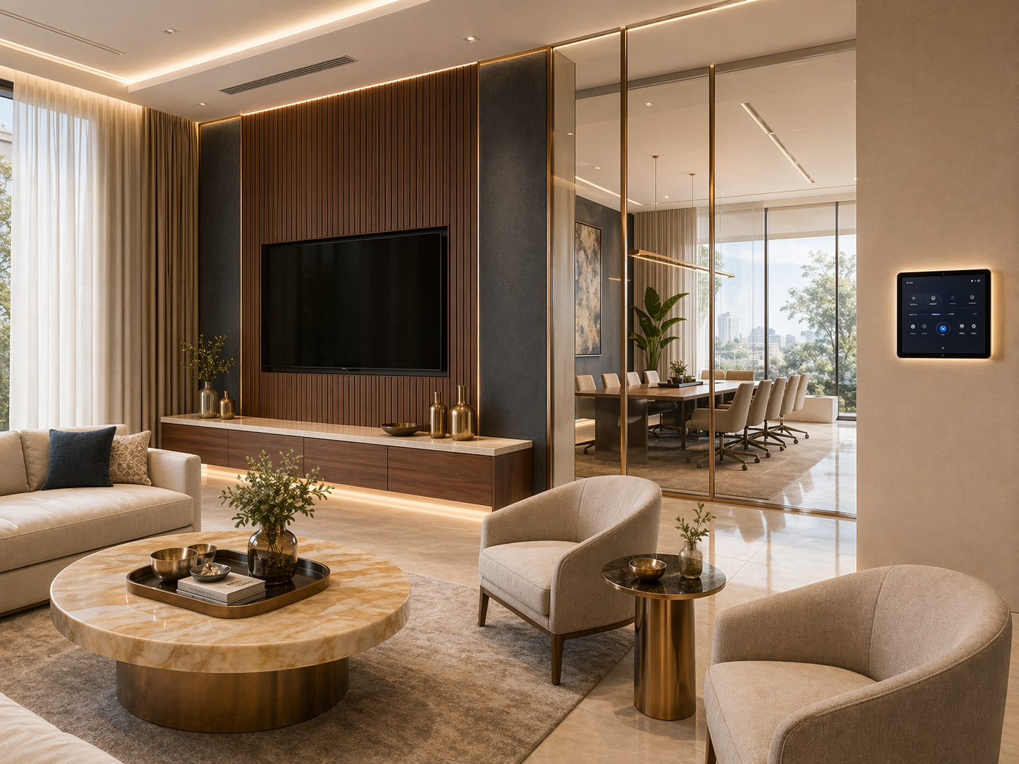 Smart home automation panel and integrated lighting control