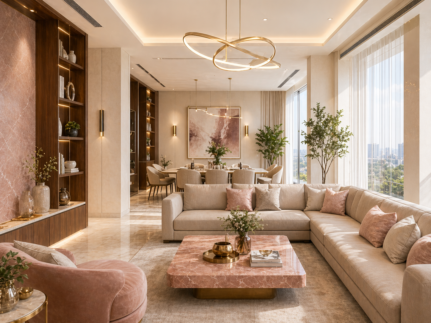 Detail-led luxury Indian residence interior with proportion, lighting and joinery